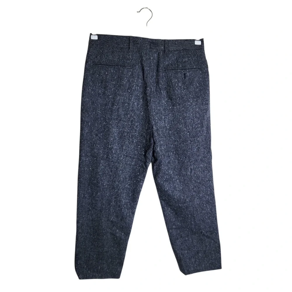Todd Snyder Mens Navy Blue Wool Blend Pleated Trousers Size 30 Made in Portugal